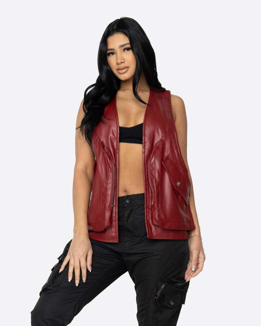 Women Eptm. | Eptm. Tops Eptm Women Gopachi Vest Holster-Burgundy